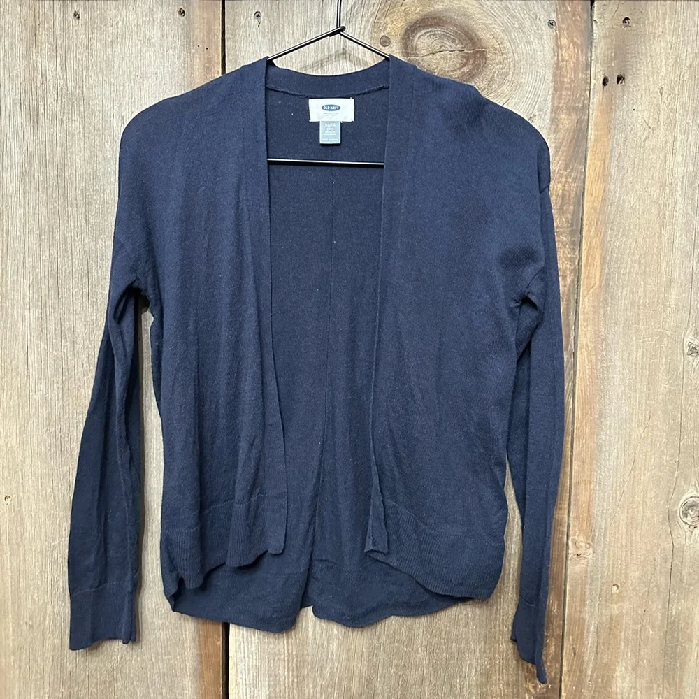 Old Navy Open Front Cardigan Sweater in Navy Blue Size XL 14 Girls